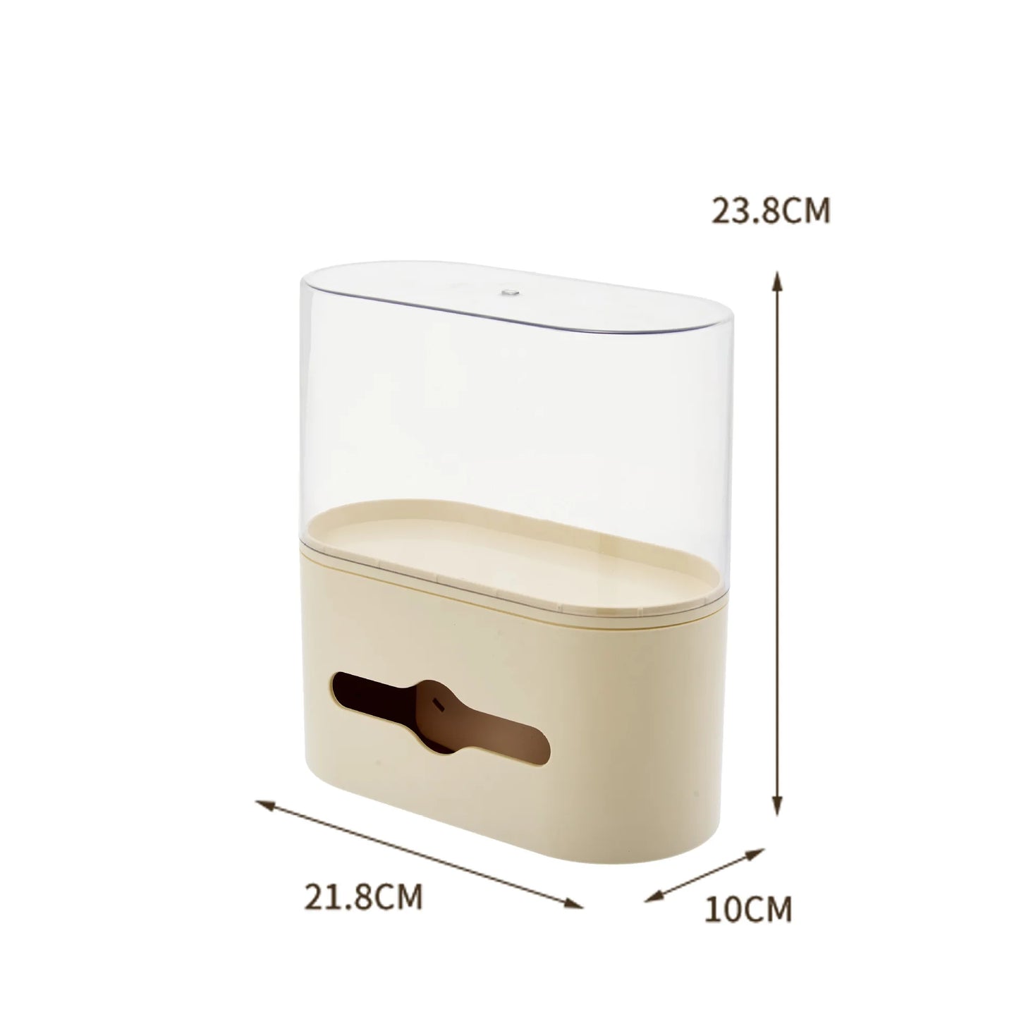 Collectible Figure Tissue Box - Clear Dustproof Display Case for Vinyl Toys with Creative Desktop Design Box Storage Peaceful Pleasures Health and Wellness Cream