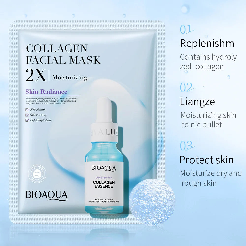 BIOAQUA Centella Collagen Sheet Masks 20pc | Hyaluronic Acid