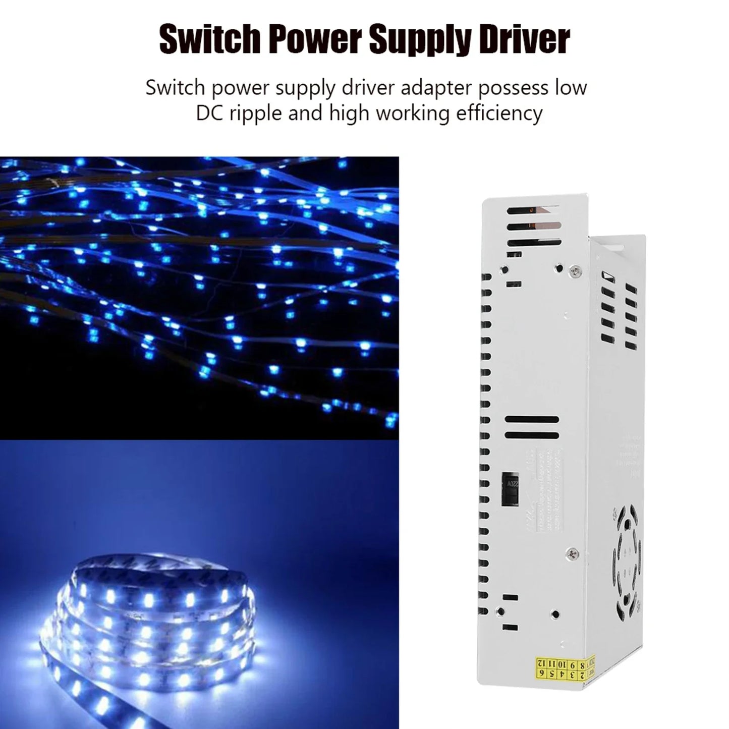 Medium Low Power Supply Driver Adapter Aluminum Alloy DC48V LED