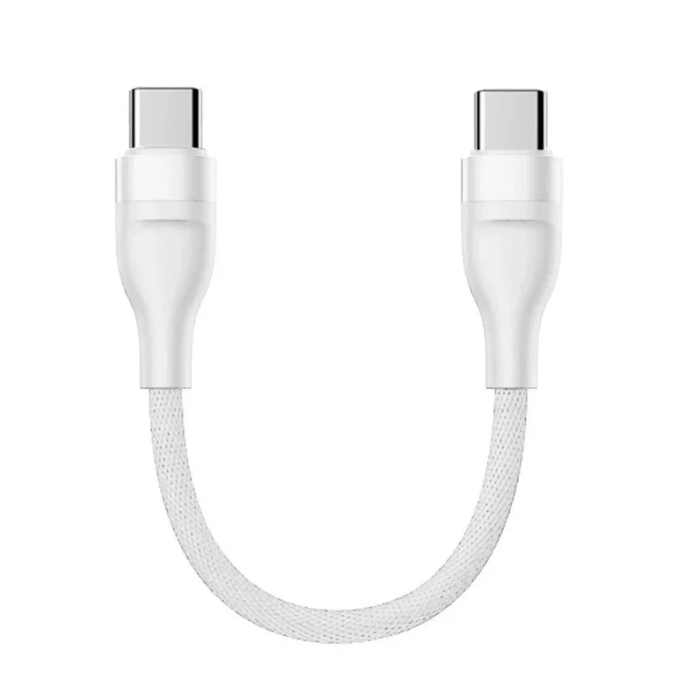 25cm USB-C to USB-C Fast Charging Cable | 6A PD Braided