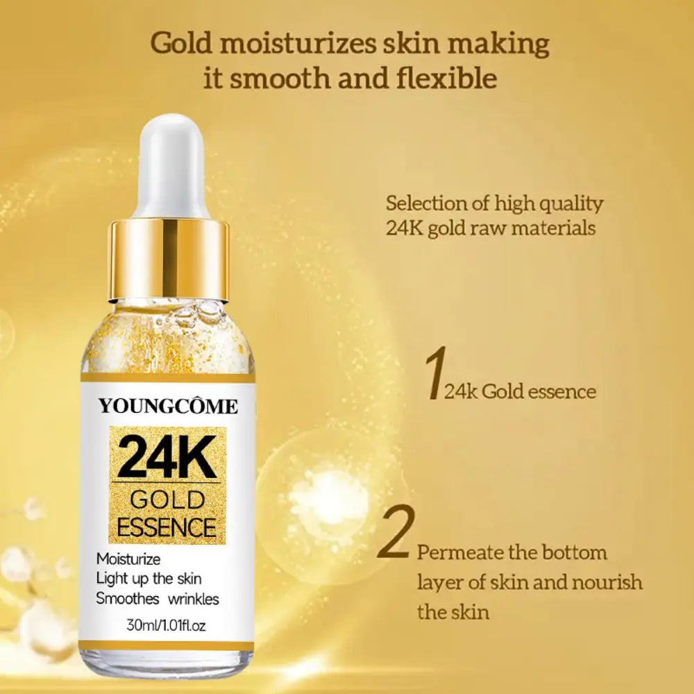 24K Gold Anti-Aging Collagen Face Serum – Lift & Nourish Gold Face Serum Peaceful Pleasures Health and Wellness