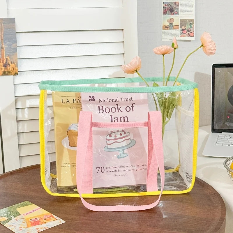 Transparent PVC Beach Bag – Waterproof Large Tote for Women