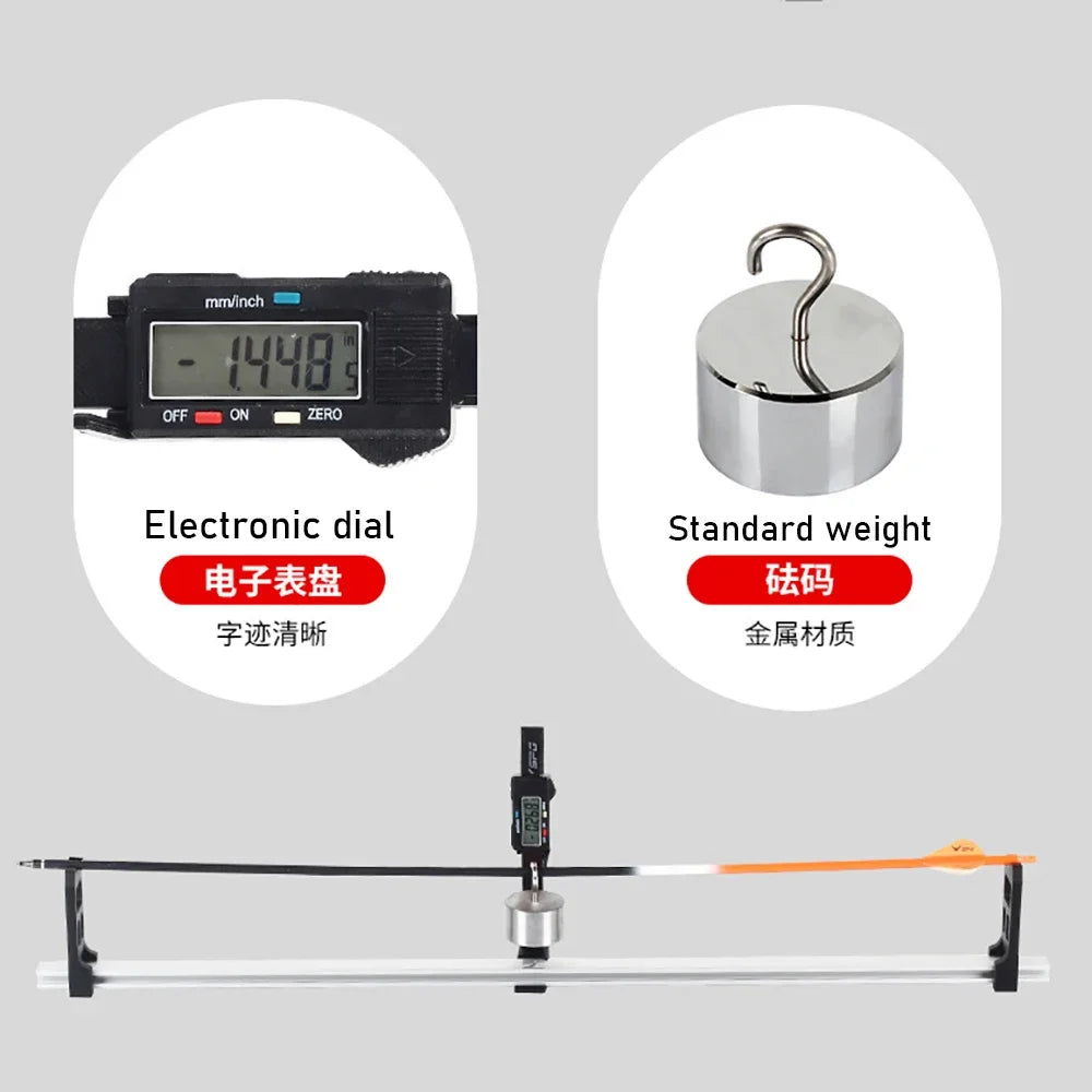 Archery Arrow Spine Tester Aluminium Alloy Accurate Measurement