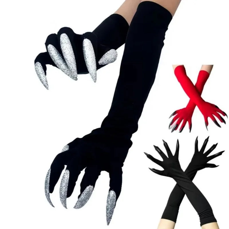 Halloween Witch Gloves Long Claws | Horror Cosplay Costume