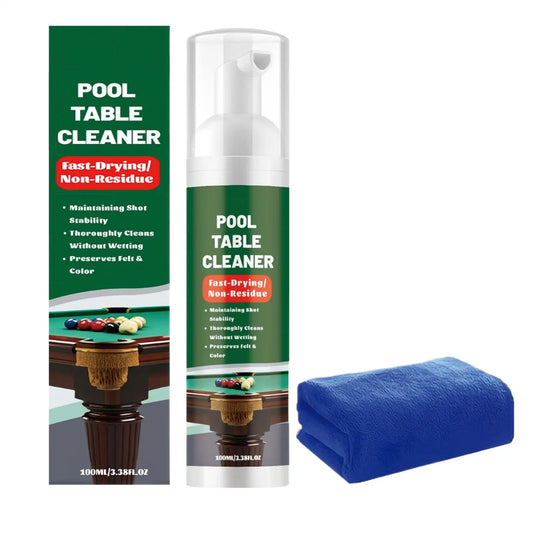 Pool Table Felt Cleaner 100ml Foam Spray with Towel | Billiard Billiard Table Cleaner Peaceful Pleasures Health and Wellness