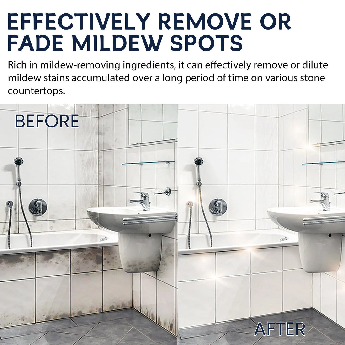 Mould Mildew Removal Gel – Tile Grout & Bathtub Cleaner 120g