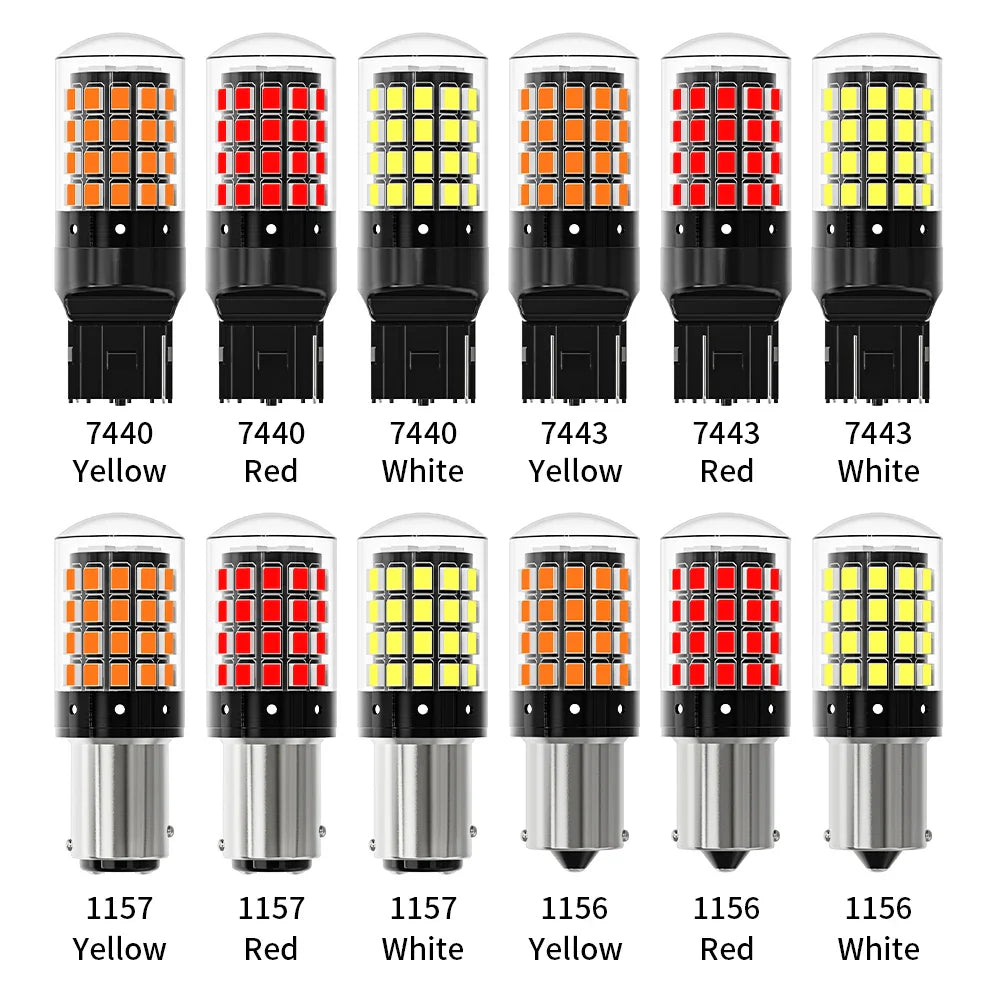 ASLENT 2-Pack 54-SMD LED Bulbs | Turn Signal Brake Reverse 12V