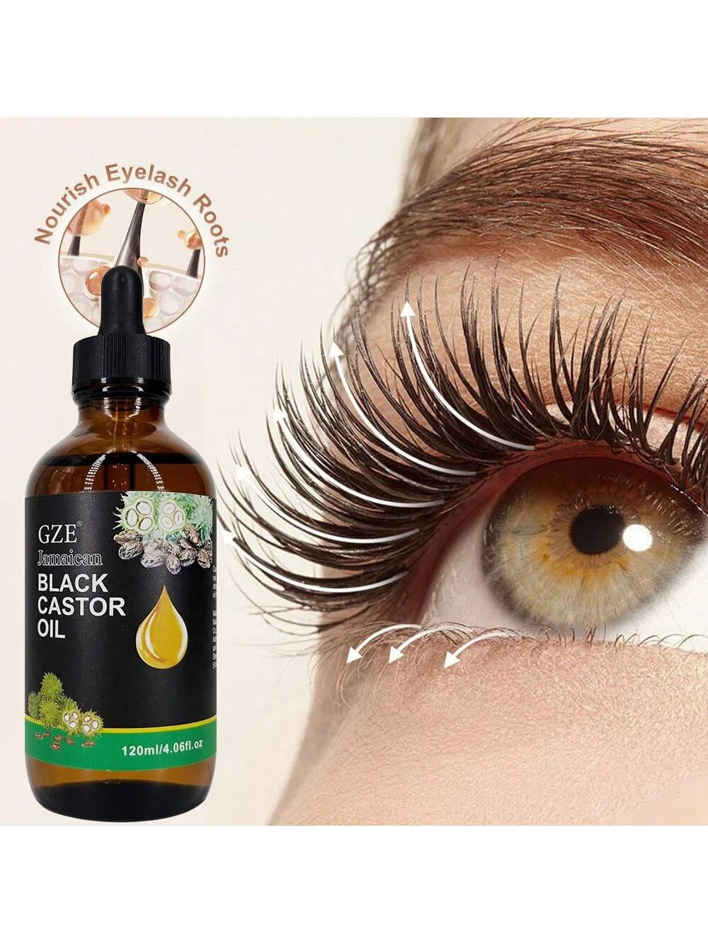 GZE Jamaican Black Castor Oil – Hair, Lash & Scalp Care Hair & Lash Oil Peaceful Pleasures Health and Wellness