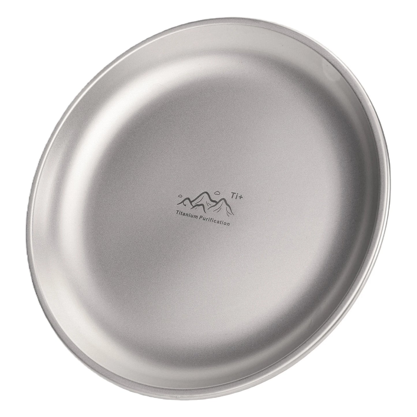 Titanium Purification Plate Portable Travel Tableware Anti-Fall Backcountry Dinnerware Creative Home Dish Plate Camping Supplies Peaceful Pleasures Health and Wellness Big 1PCS