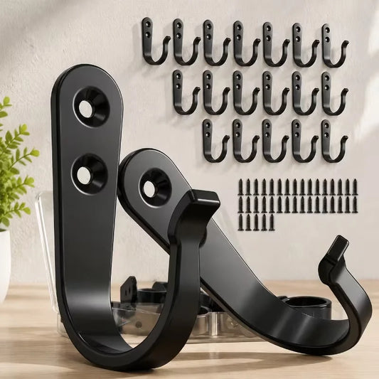 Heavy-Duty Iron Wall Hooks Anti-Rust | 4/8/16pcs Pack Wall Mount Hooks Peaceful Pleasures Health and Wellness