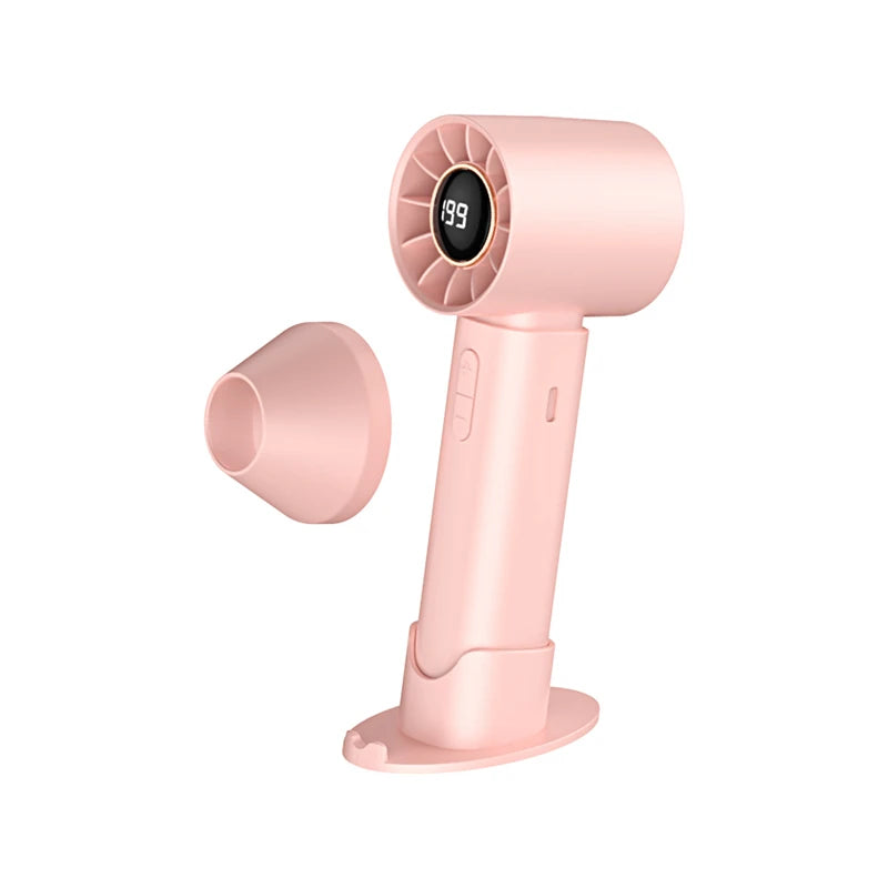 Lenovo Handheld Small Cold Air Fan High-speed Portable USB Rechargeable Mini Cooling Device for Summer Office Desktop Outdoor Peaceful Pleasures Health and Wellness Pink