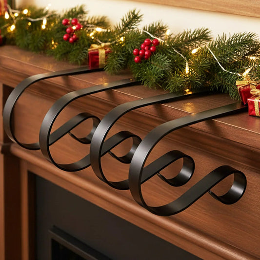 2/4Pack Stocking Holders for Mantle, Christmas Stocking Holder, Mantle Clip Fireplace Hooks Hanger for Party Decoration Supplies Peaceful Pleasures Health and Wellness