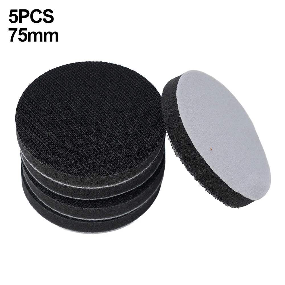 5-Pack Hook & Loop Sponge Interface Buffer Pads 50mm & 75mm