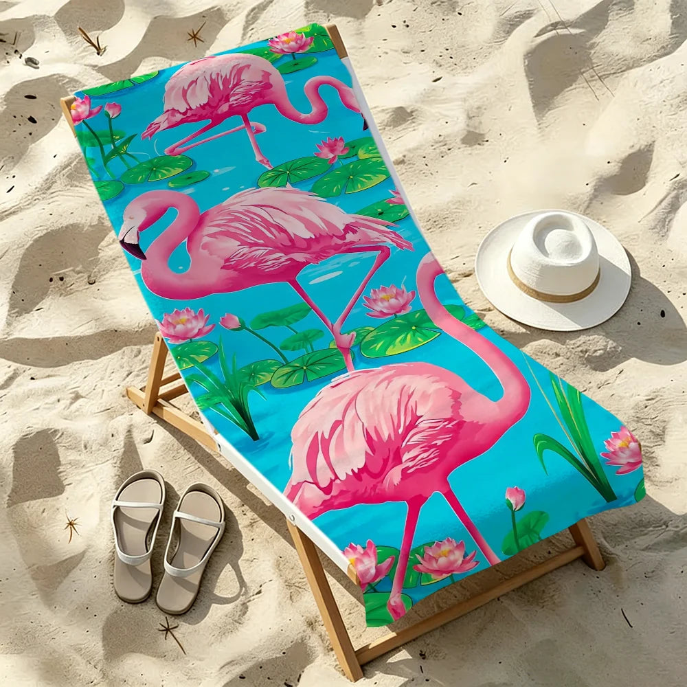 Flamingo Quick-Dry Beach Towel | Soft Pool & Travel Towel Quick-Dry Beach Towel Peaceful Pleasures Health and Wellness