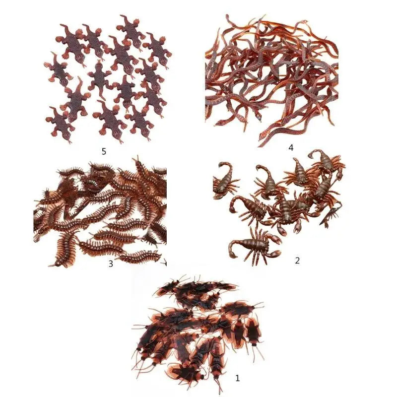 100pcs Realistic Fake Cockroach Prank Toy – Halloween Gag Set