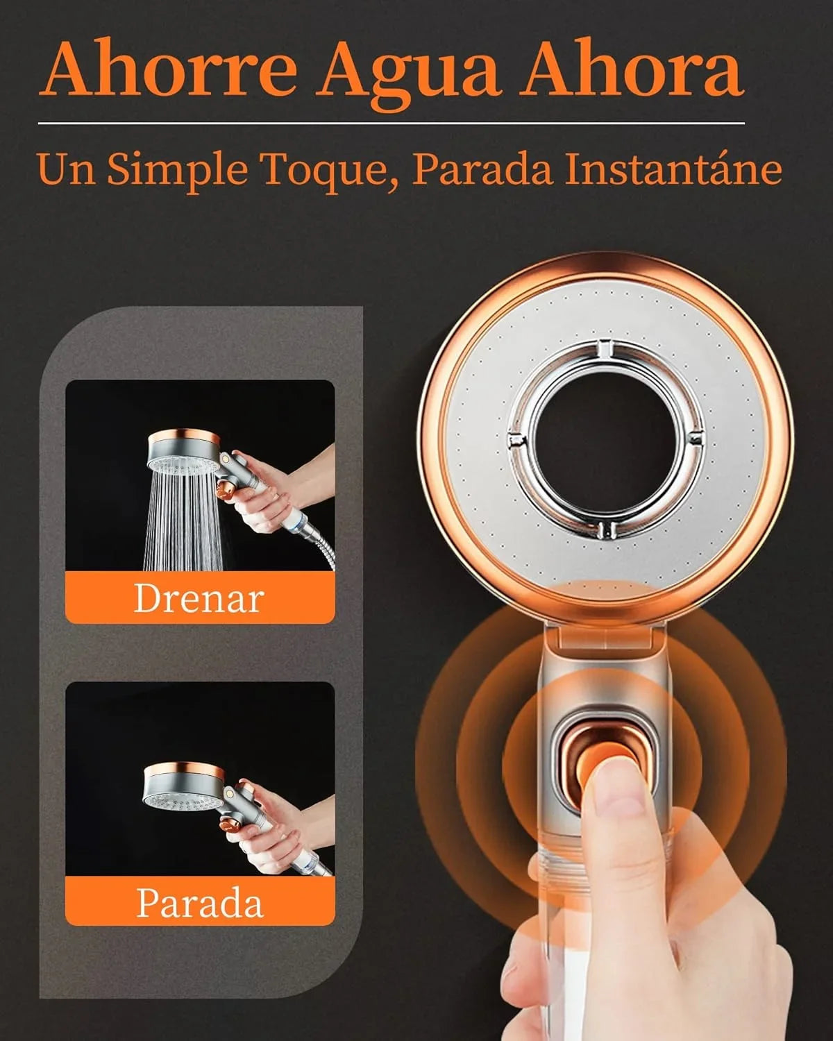High Pressure Filtered Shower Head | 3 Modes & Rain Setting