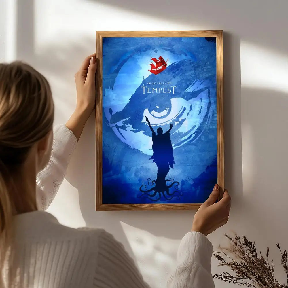 The Tempest Drama Poster – HD Waterproof Self-Adhesive Wall Art Wall Art Poster Peaceful Pleasures Health and Wellness White3 40X50cmNoframe