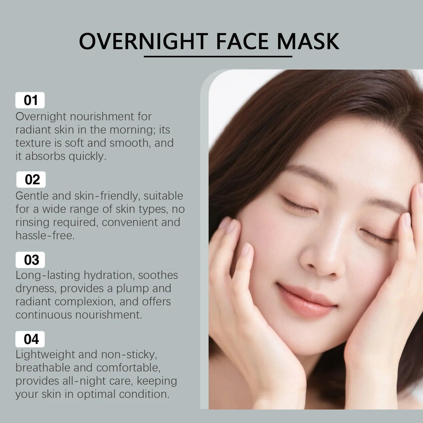 Moisturizing Sleeping Mask Nourishing Firming Stabilizing Brightening Softening Glowing Shrink Pores Night Repairing Facial Mask Peaceful Pleasures Health and Wellness