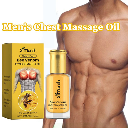 Bee Venom Men's Chest Firming Massage Oil | Contouring