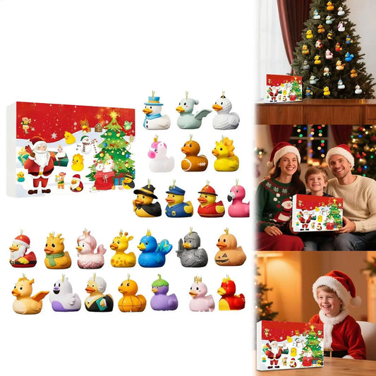 Duck Advent Calendar Christmas Ornament | 24-Day Countdown Christmas Advent Ornament Peaceful Pleasures Health and Wellness China Mainland M