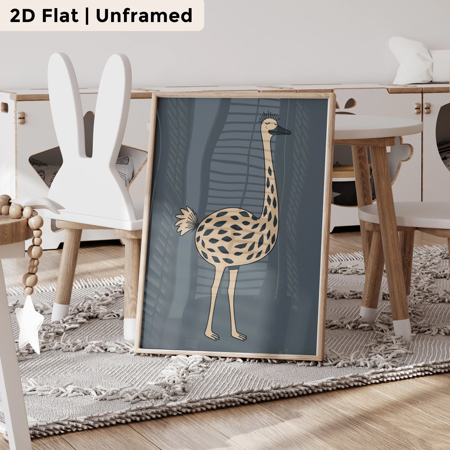 3-Piece Cartoon Lion & Ostrich Canvas Wall Art | Home Decor Canvas Wall Art Set Peaceful Pleasures Health and Wellness GP168-1 60x80cm Unframed