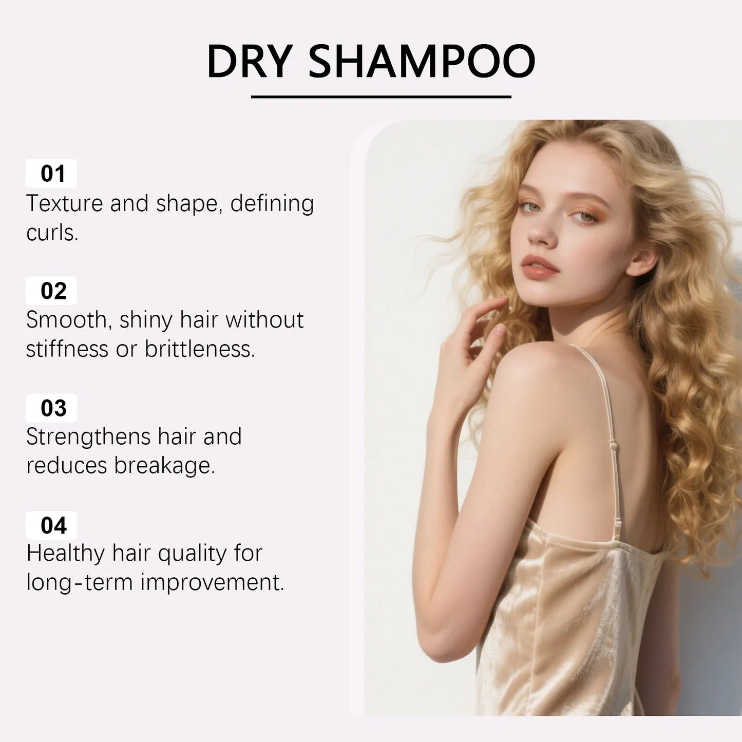 Portable Dry Shampoo Fast Oil Control Lifting Fluffy Hair Root No Rinse Instant Cleaning Travel Friendly Easy Use Dry Hair Spray Peaceful Pleasures Health and Wellness