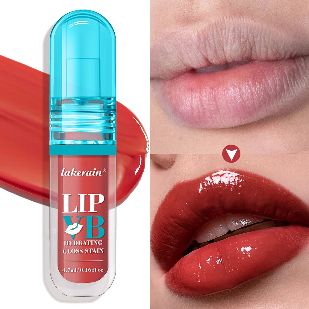 Lakerain Mirror Lip Gloss – Hydrating Crystal Glaze Lip Tint Lip Gloss Peaceful Pleasures Health and Wellness