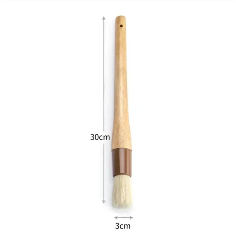 Wooden Handle Bristle Pastry & BBQ Basting Brush | Flat Baking
