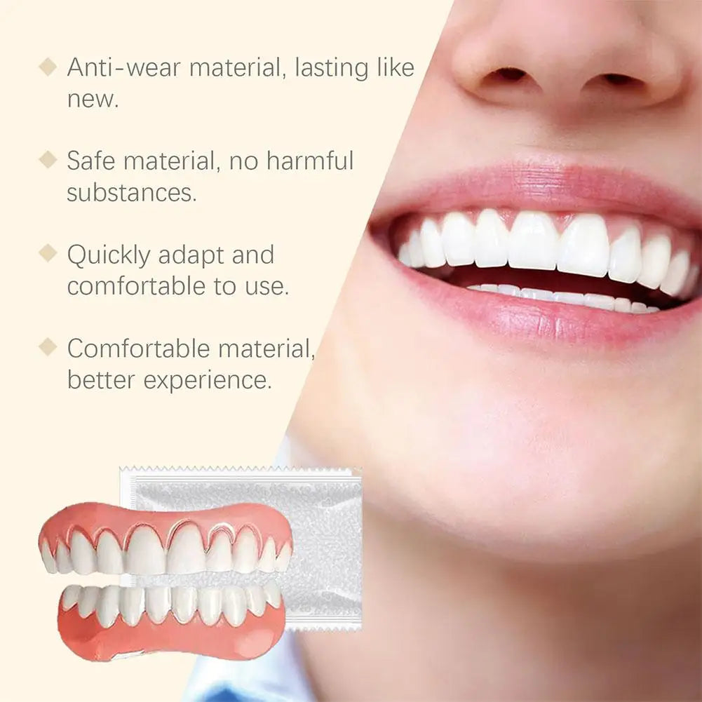 Silicone Denture Set Comfortable Beautify Repair Interdental Teeth Gaps Enhance Smile Reusable Premium Healthy Denture Care Set Peaceful Pleasures Health and Wellness