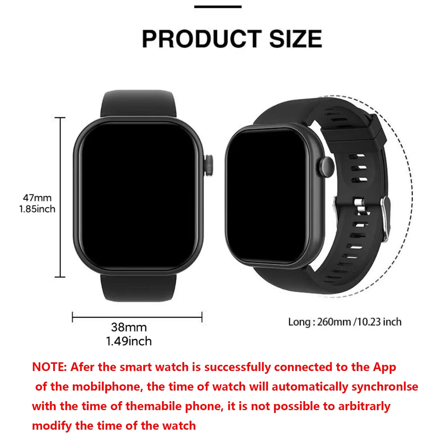 LOMAXFR Smartwatch – Wireless Calling, Multi-Sport, iPhone & Android