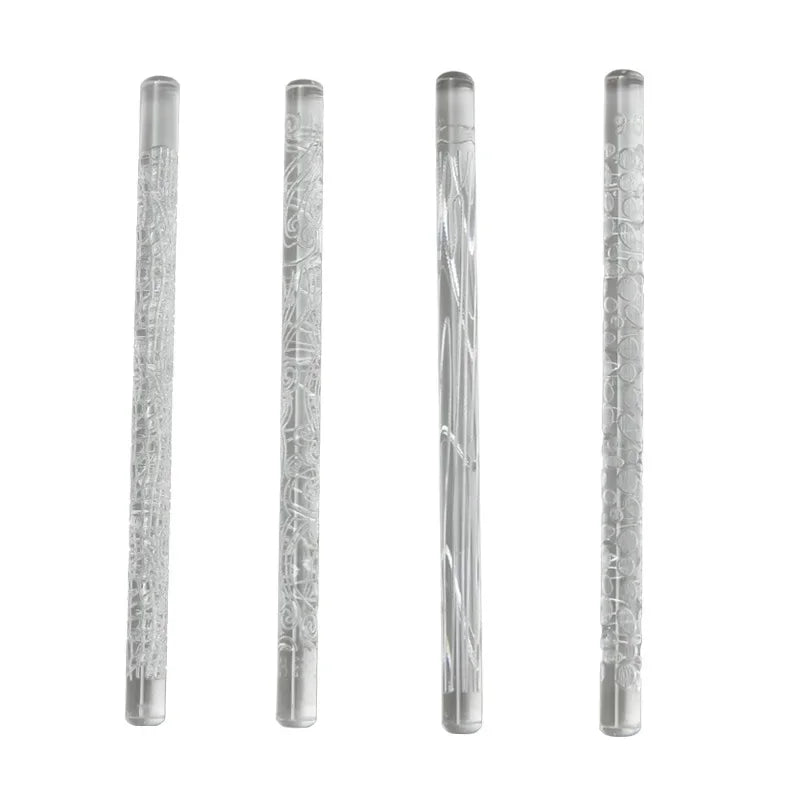 Floral Acrylic Texture Roller | Clay & Pottery Embossing Tool Clay Texture Roller Peaceful Pleasures Health and Wellness