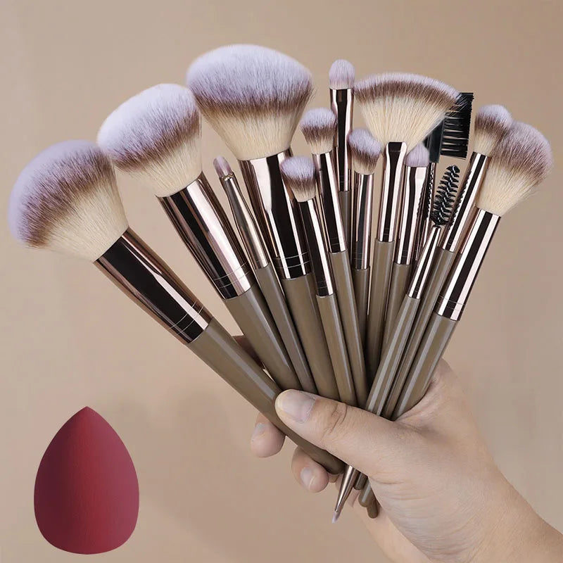 RUNTOIN Makeup Brush Set 3–20 Pcs | Soft Synthetic Brushes