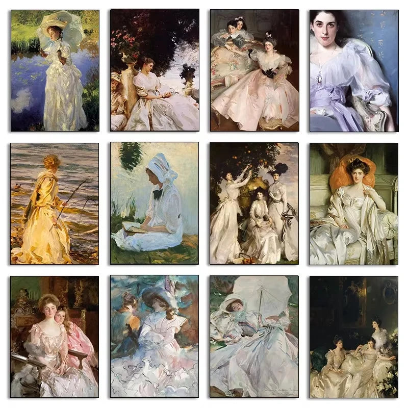 John Singer Sargent Female Portrait Canvas Wall Art Print Canvas Wall Art Print Peaceful Pleasures Health and Wellness