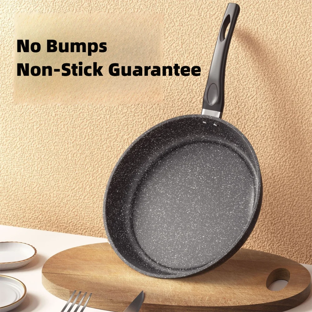 Stone Nonstick Frying Pan with Glass Lid | 22–28 cm Skillet