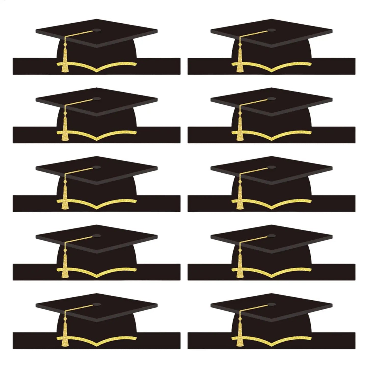 2026 Paper Graduation Hats 10 Pack Cardboard School Graduation Caps Headbands With Tassel for Ceremony Congrats Celebration Peaceful Pleasures Health and Wellness