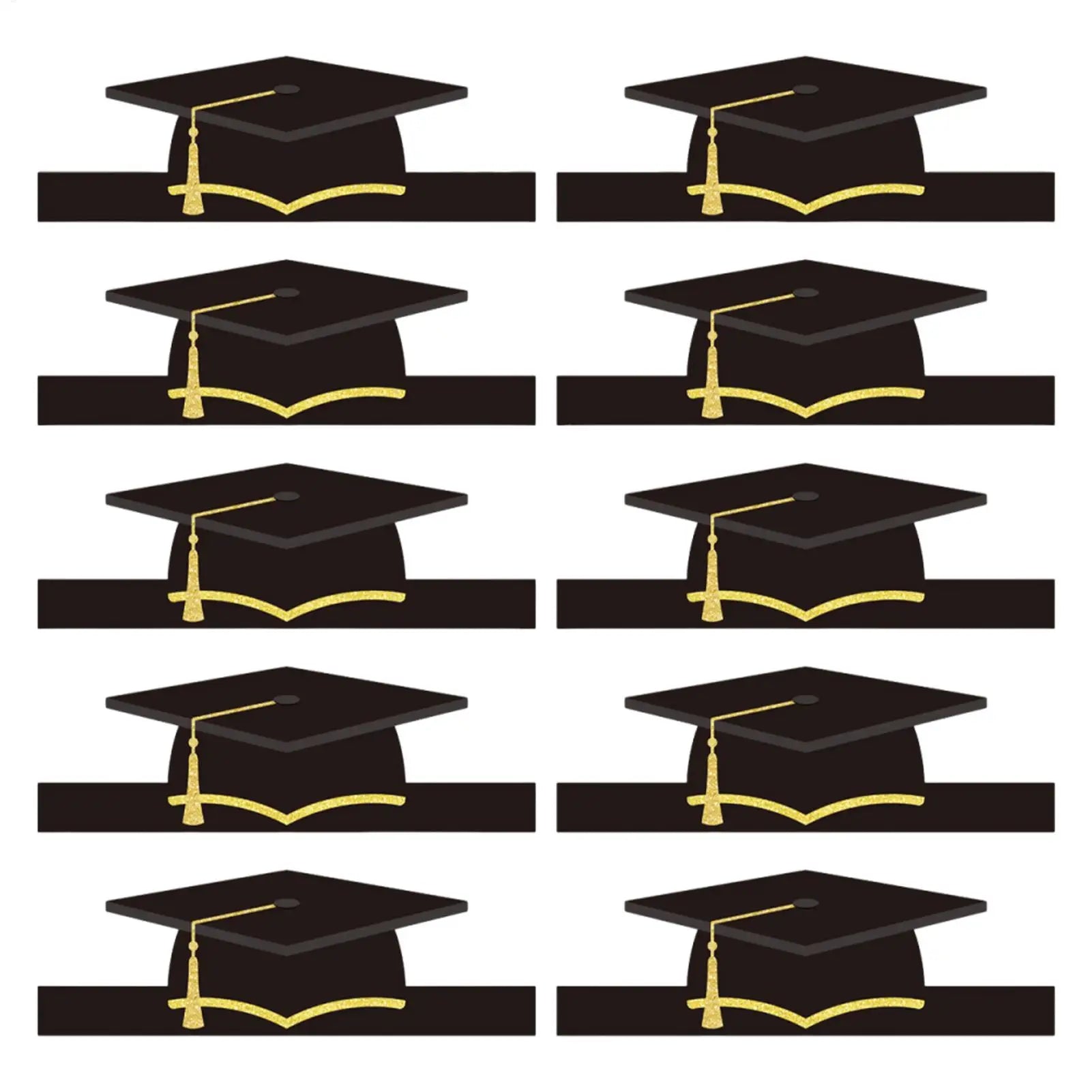 2026 Paper Graduation Hats 10 Pack Cardboard School Graduation Caps Headbands With Tassel for Ceremony Congrats Celebration Peaceful Pleasures Health and Wellness