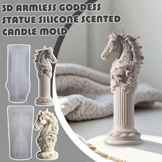 3D Horse Silicone Candle Mold – DIY Cylinder Craft Mold Silicone Craft Mold Peaceful Pleasures Health and Wellness