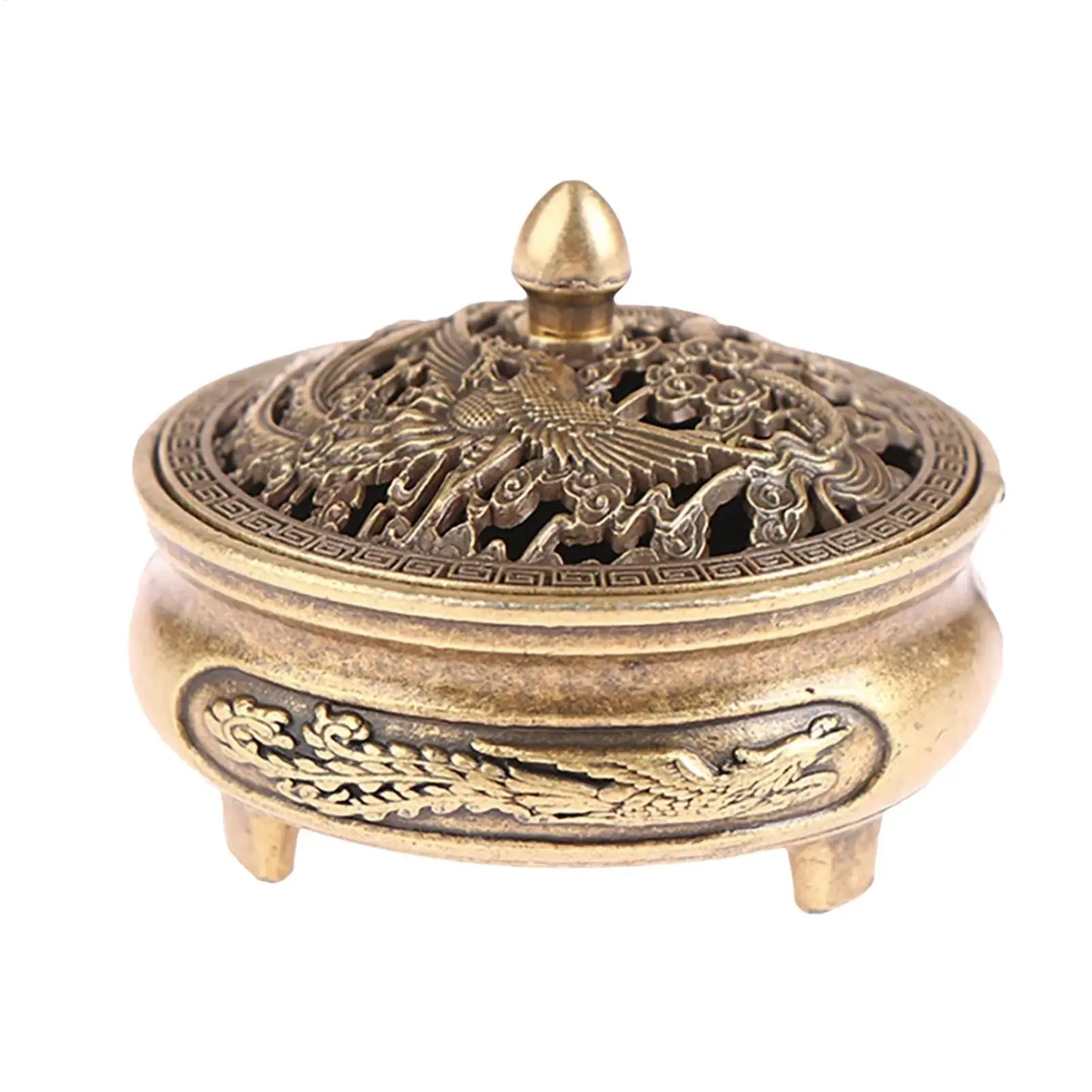 Incense Coil & Cone Burner with Detachable Lid | Desktop Décor