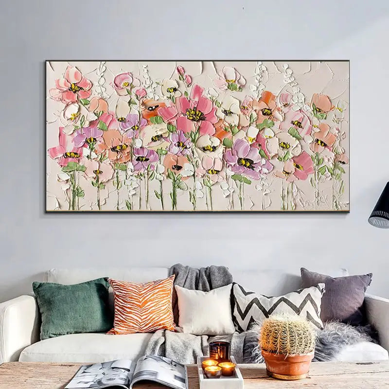 Floral Art Canvas Painting, Suitable for Bedroom & Living Room Peaceful Pleasures Health and Wellness