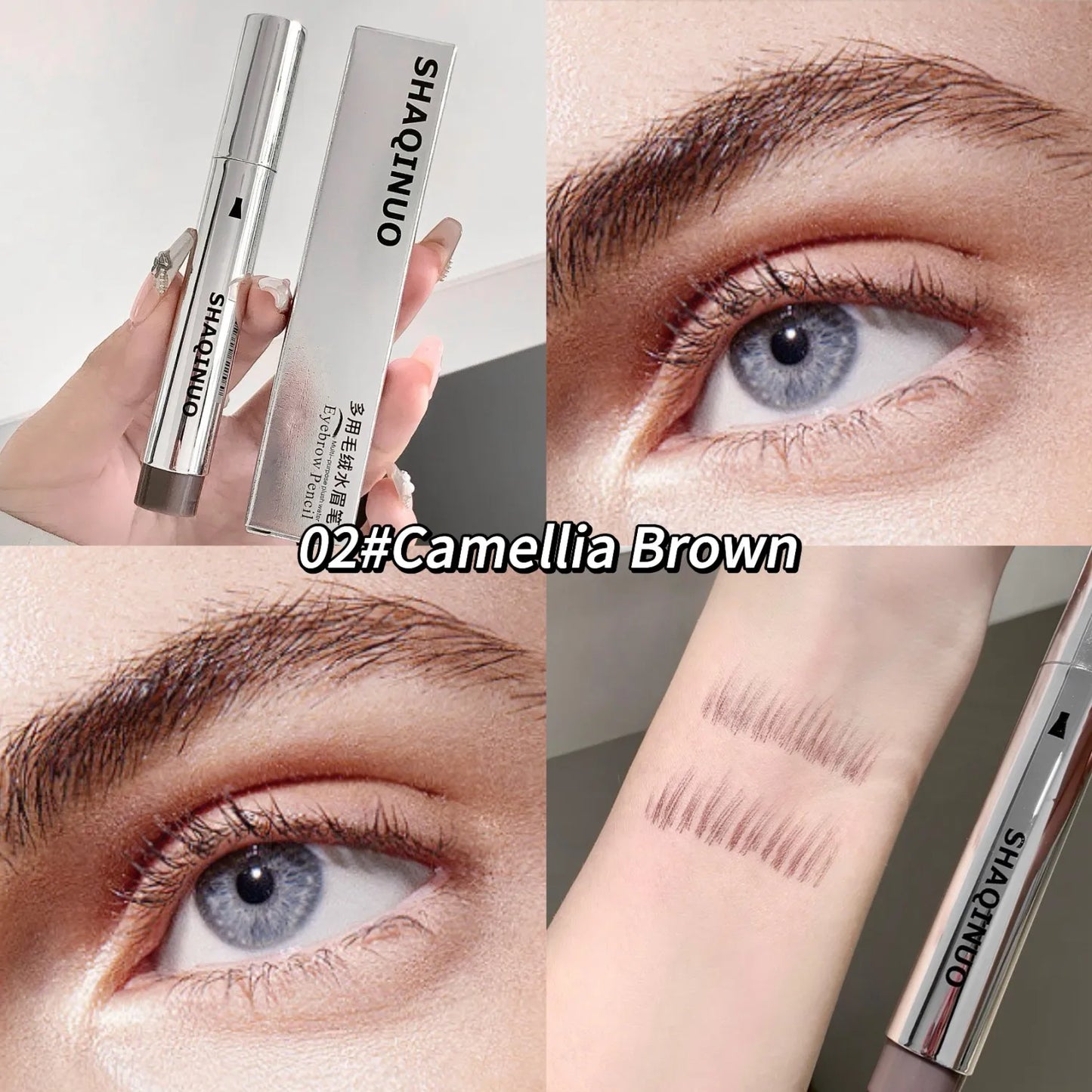 Waterproof Eyebrow Pen | Multi-Tip Hair-Like Strokes | 2 Colors