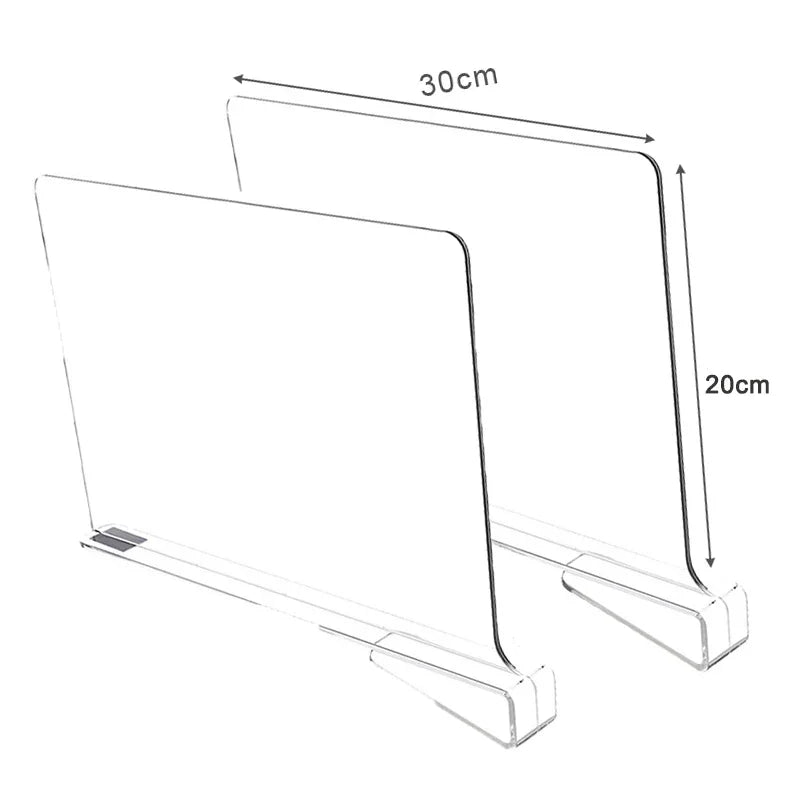 Transparent Closet Shelf Dividers | Wardrobe Organizer 2–8 Pack