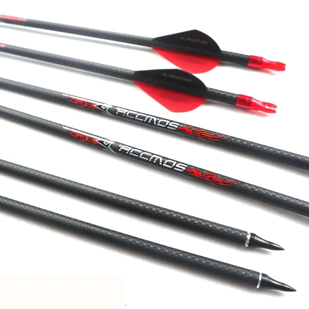 6 12ps ID6 3K Carbon Arrow Spine 200 250 300 350 400 500 600 Weave