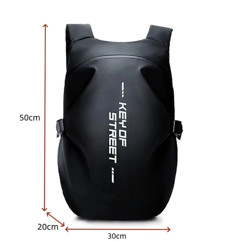 Waterproof Motorcycle Backpack | Helmet Storage, Reflective Strip