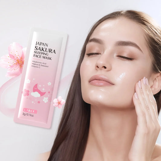 LAIKOU Sakura Overnight Sleeping Mask – Hydrating & Brightening Overnight Sleeping Mask Oasis Select