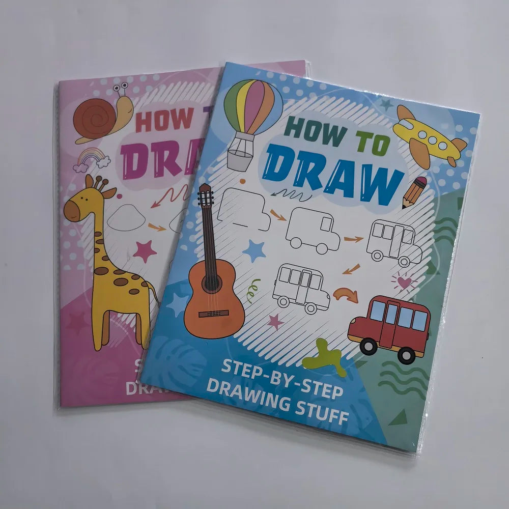 How Draw Animal Cartoon Sketch Book Kids Fun Doodles Coloring Early