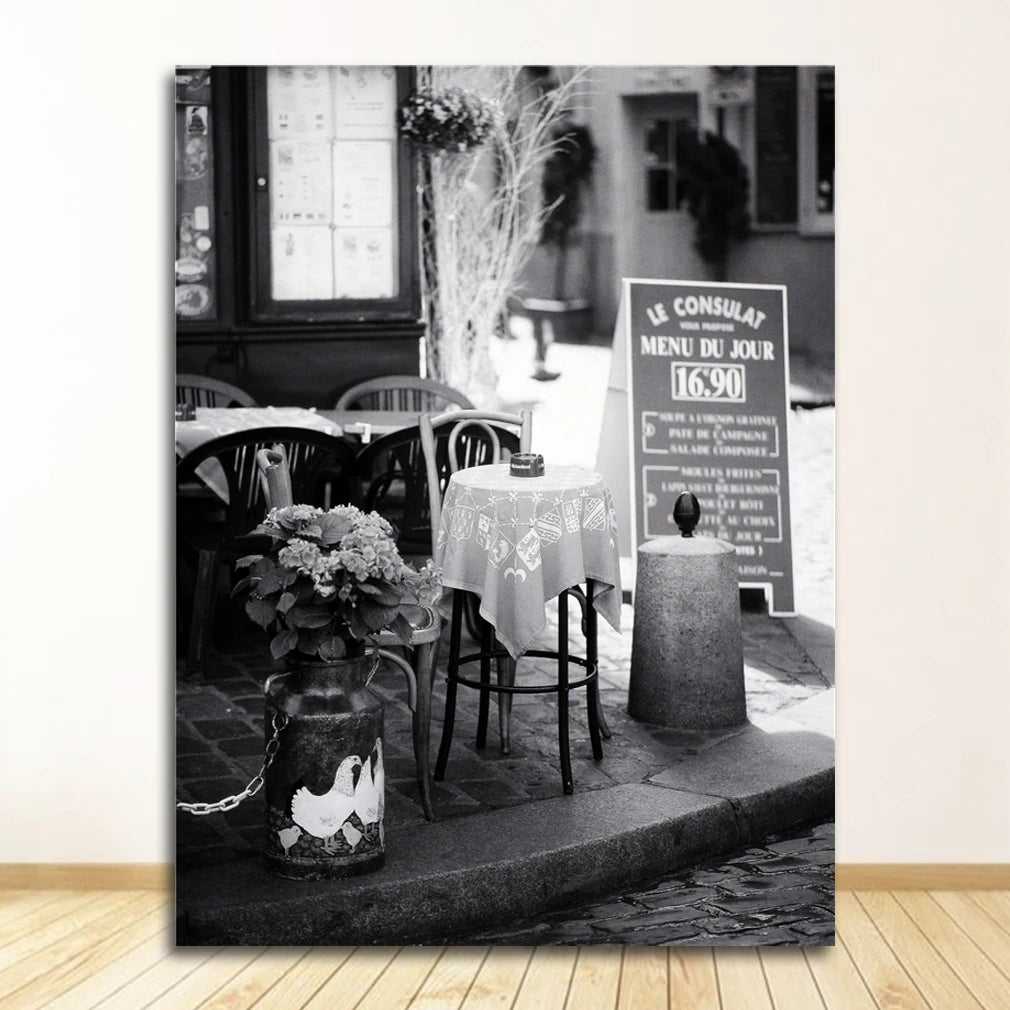 White Retro Poster Wall Pictures For Living Room Decor Paris Landscape Wall Art Canvas Painting Nordic Posters And Prints Black Peaceful Pleasures Health and Wellness 1097XX08 20x30cm Unframed