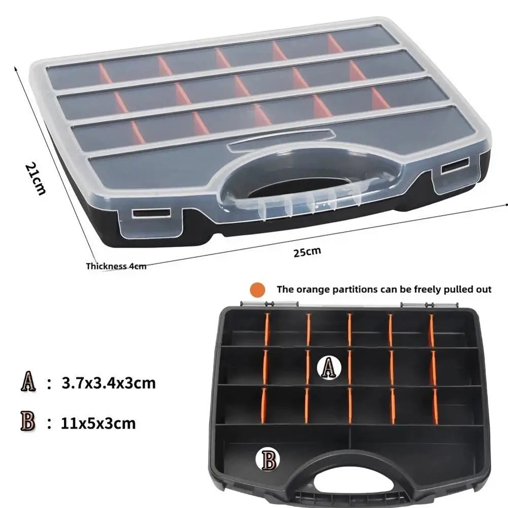 Hardware Parts Storage Box Organizer with Removable Dividers