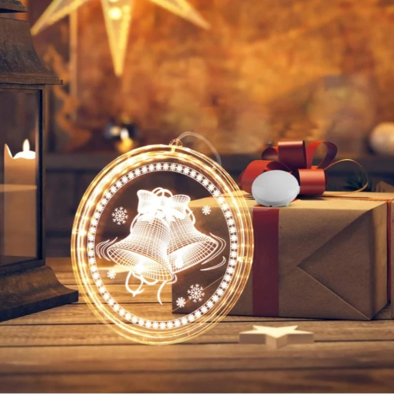 3D LED Christmas Window Lights | Warm White Hanging Decor