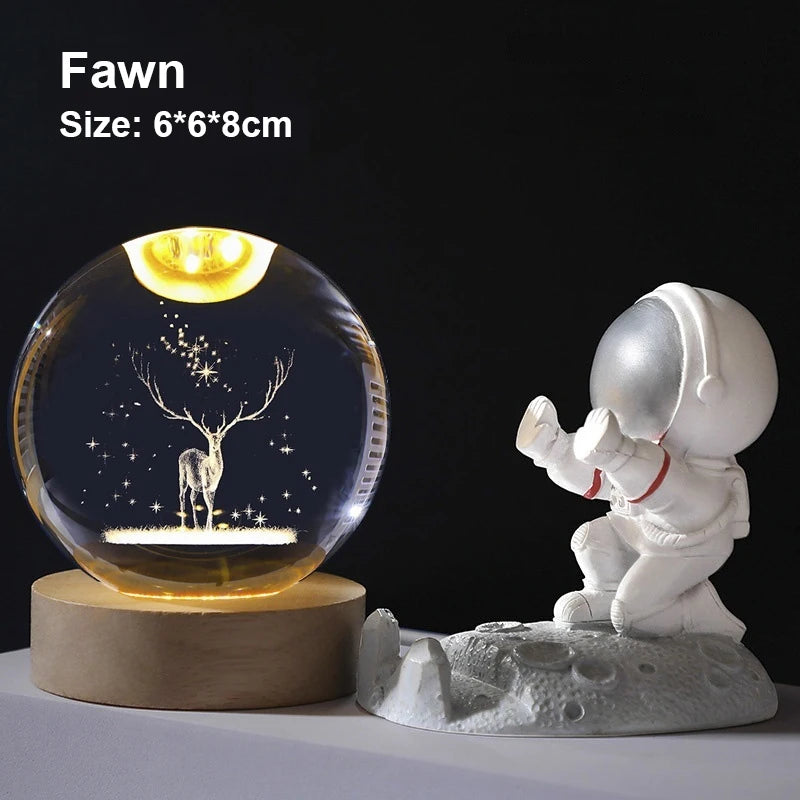 GGbing Night Light Milky Way Galaxy Solar System Crystal Ball Children Night Lamp Bedroom Ambient Light Creative Night Light Peaceful Pleasures Health and Wellness