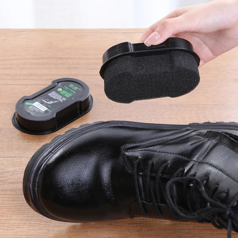 Double-Sided Shoe Polish Wax Sponge Brush | Leather Care Tool